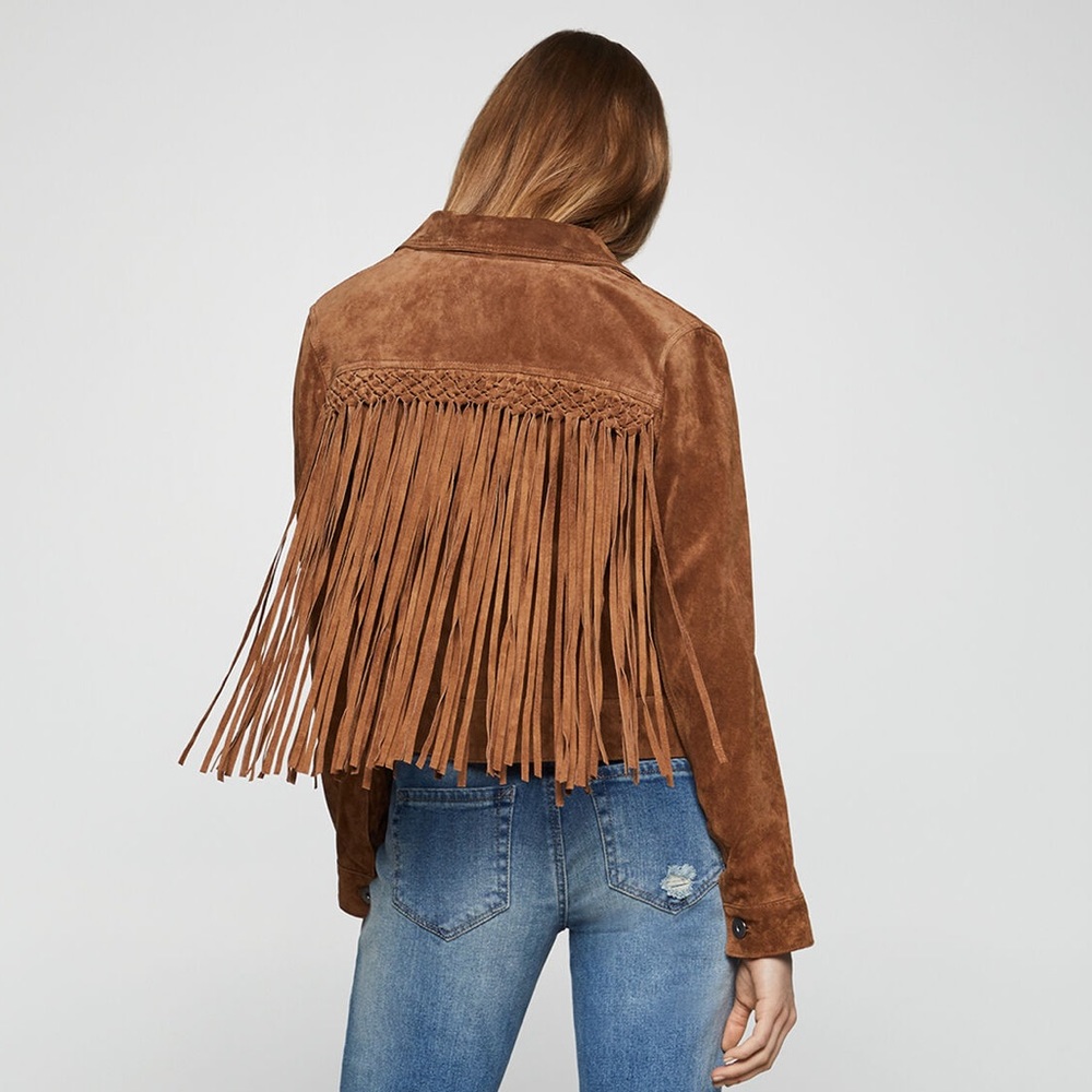Fringe suede jacket
